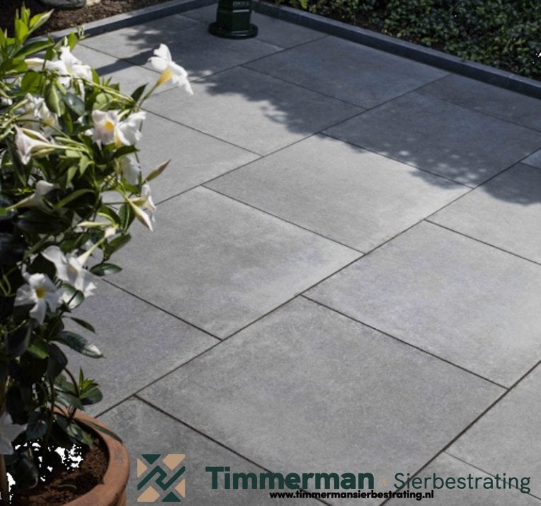 Keramische tegel, Roccia Carbon 60x60x4, Restpartij 10.08m², Ophalen of Verzenden, Nieuw, Keramiek, Terrastegels