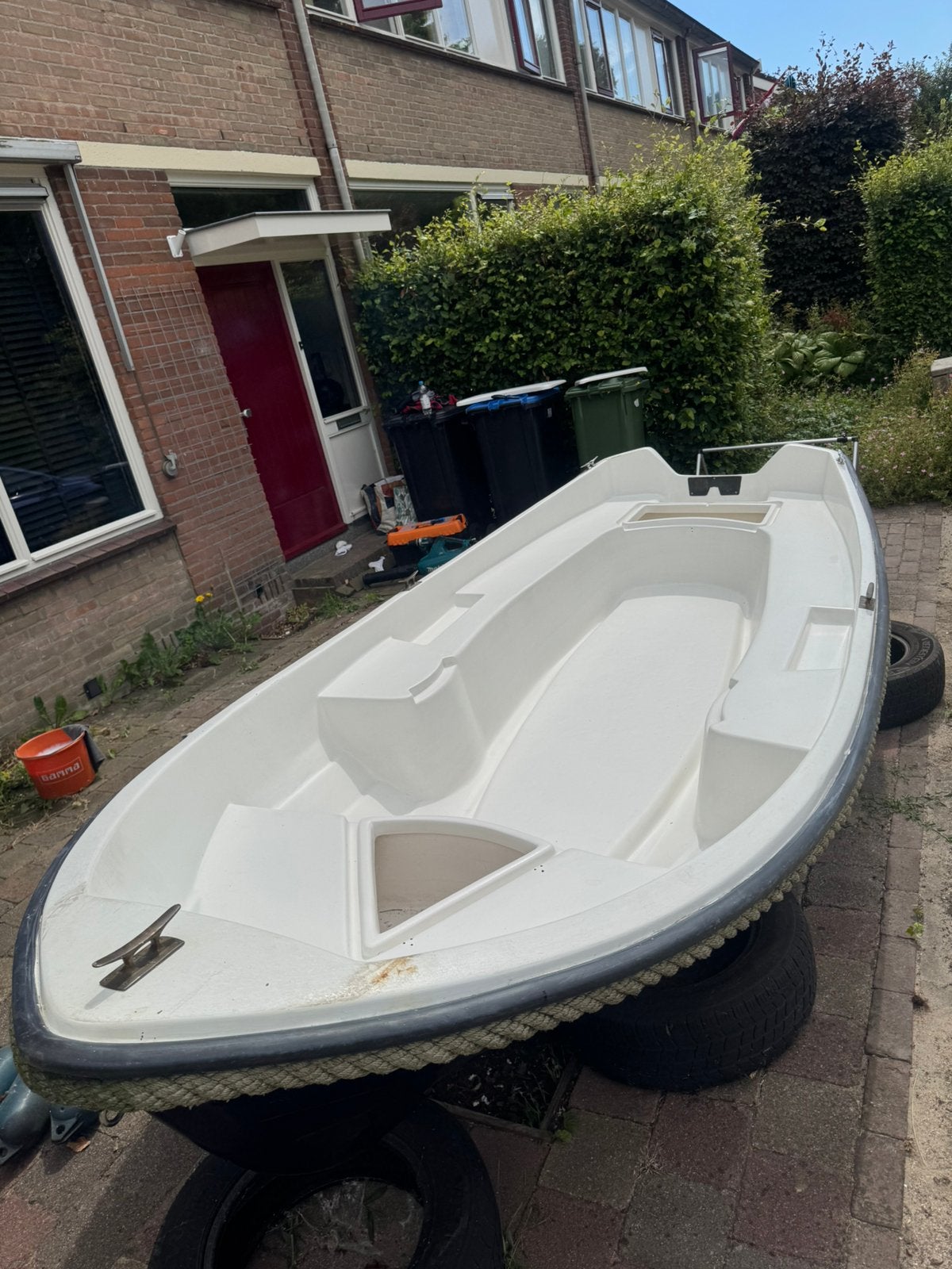 Polyester sloep / visboot 4,20 meter, Watersport en Boten, Bootonderdelen, Zo goed als nieuw, Overige typen, Motorboot, Ophalen
