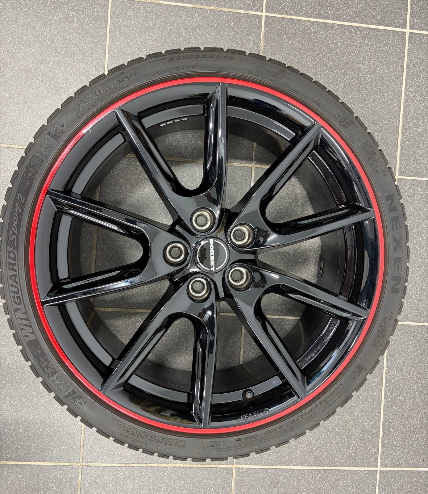 Borbet LX19 Velgen met Nexen Winguard Sport 2 Banden, Auto-onderdelen, Banden en Velgen, Gebruikt, Banden en Velgen, Winterbanden