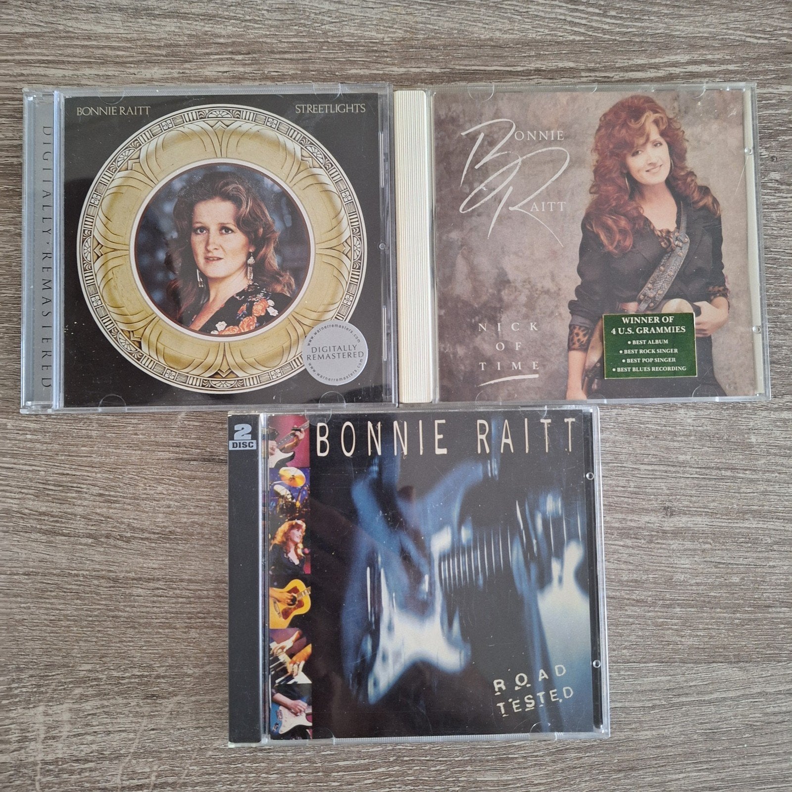 Bonnie Raitt CD's: Streetlights, Nick of Time, Road Tested, Gebruikt, Ophalen of Verzenden, Album, Inclusief doosje