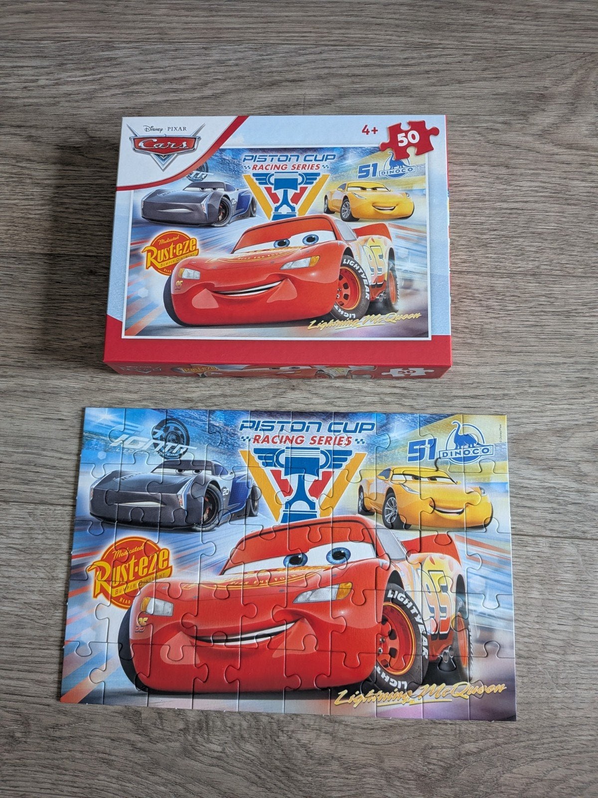 Disney Pixar Cars Piston Cup Racing Series puzzel 50 stukjes, Ophalen of Verzenden, 10 tot 50 stukjes, Zo goed als nieuw, 4 tot 6 jaar