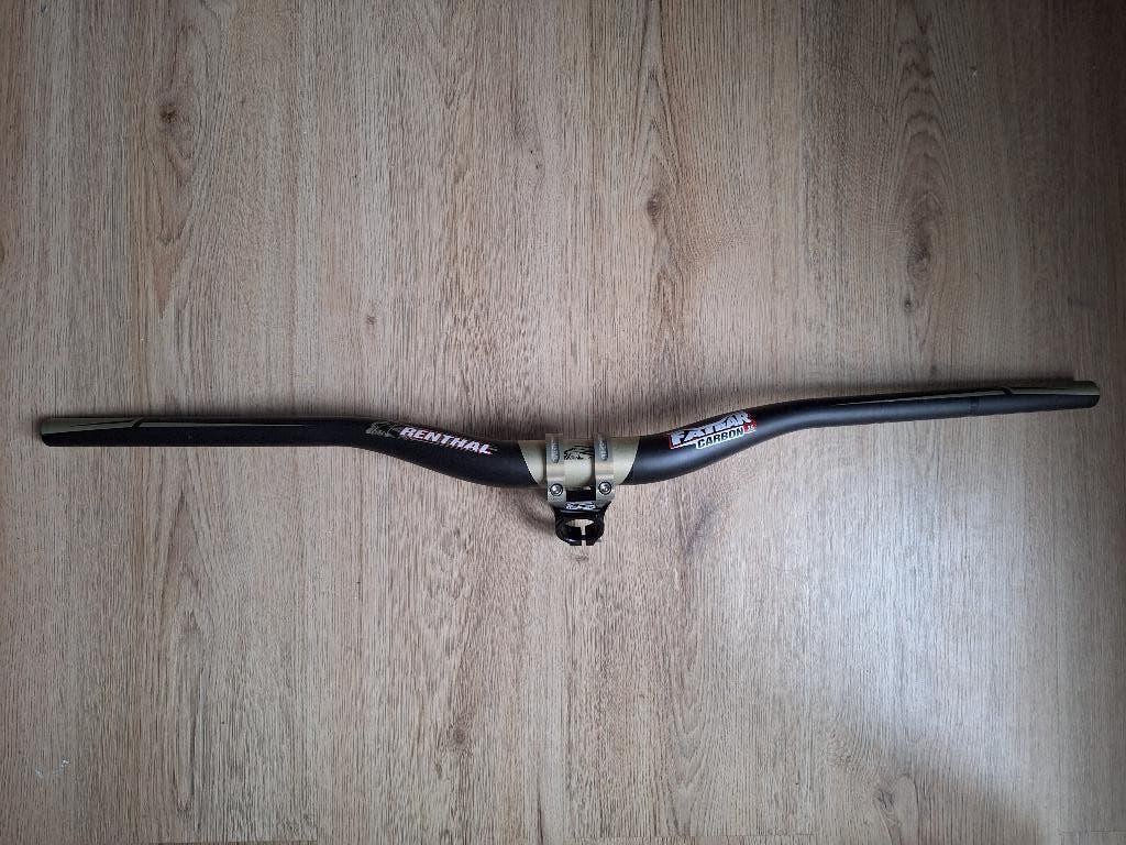 Renthal fatbar 35 carbon  + stem + grips, Zo goed als nieuw, Ophalen, Overige merken, Heren