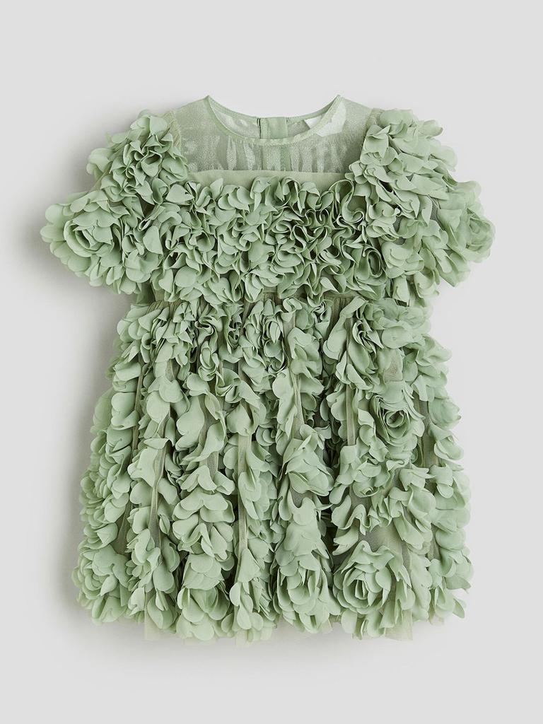 H&M Conscious Exclusive jurk bloemen design maat 140 organza, Ophalen, Zo goed als nieuw, Meisje, Jurk of Rok