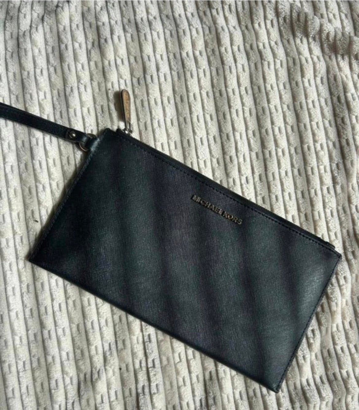 Michael Kors Zwart Clutch, Ophalen of Verzenden, Gebruikt, Zwart, Avondtasje
