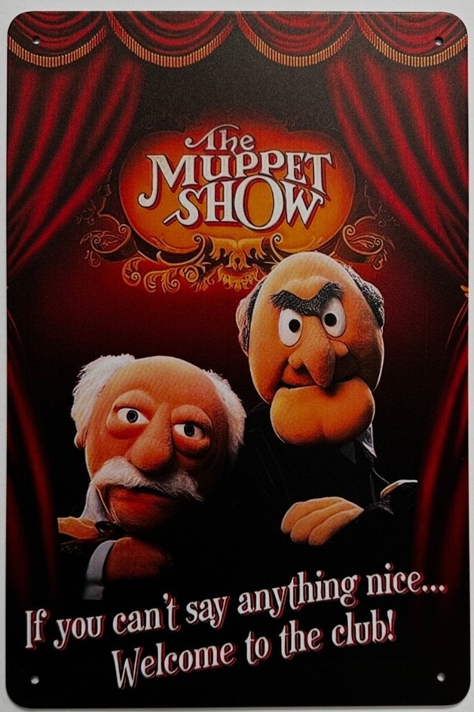 Statler en Waldorf Muppets reclamebord van metaal decoratie