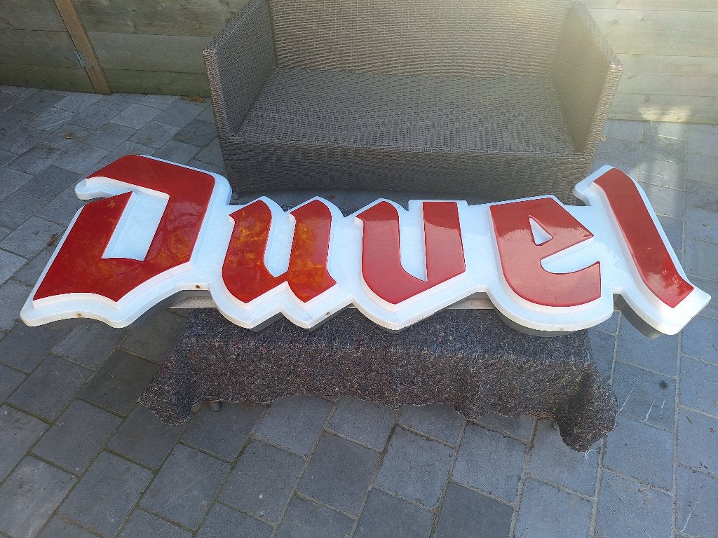 mancave, Ophalen, Zo goed als nieuw, Reclamebord