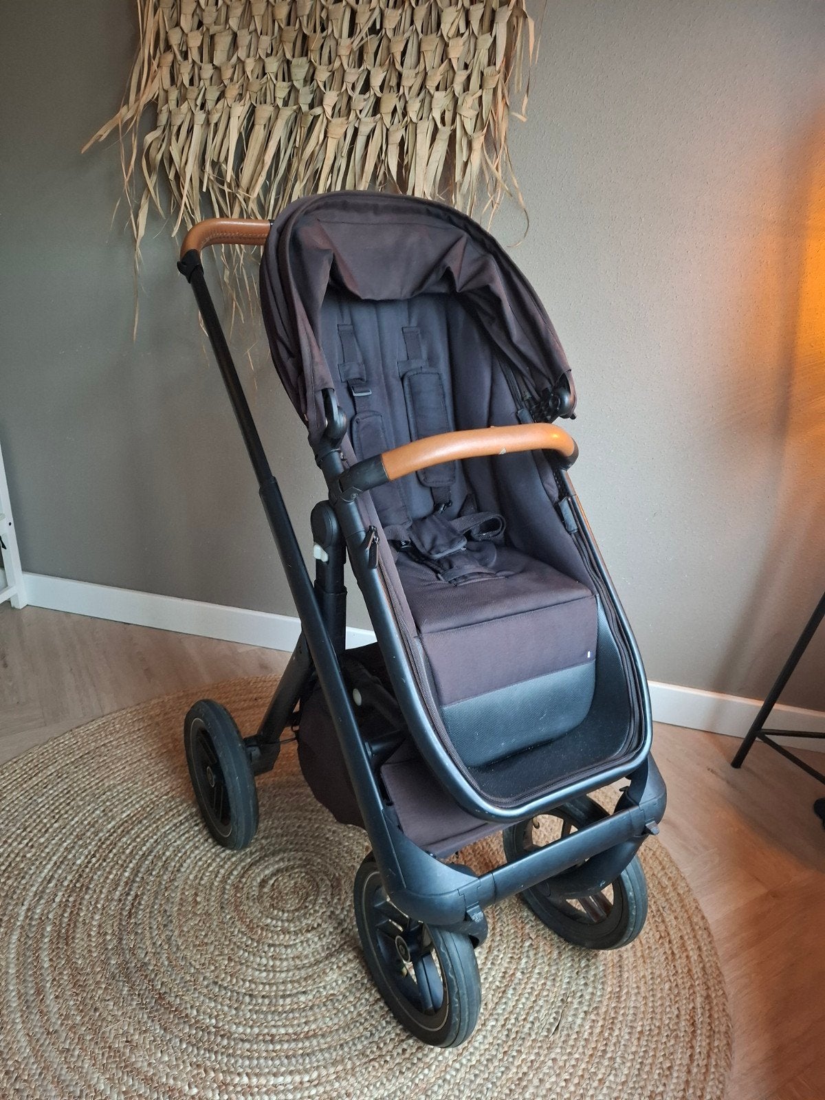 Dubatti One 3-in-1 Kinderwagen Black/Cognac Complete Set, Combiwagen, Ophalen, Overige merken, Gebruikt