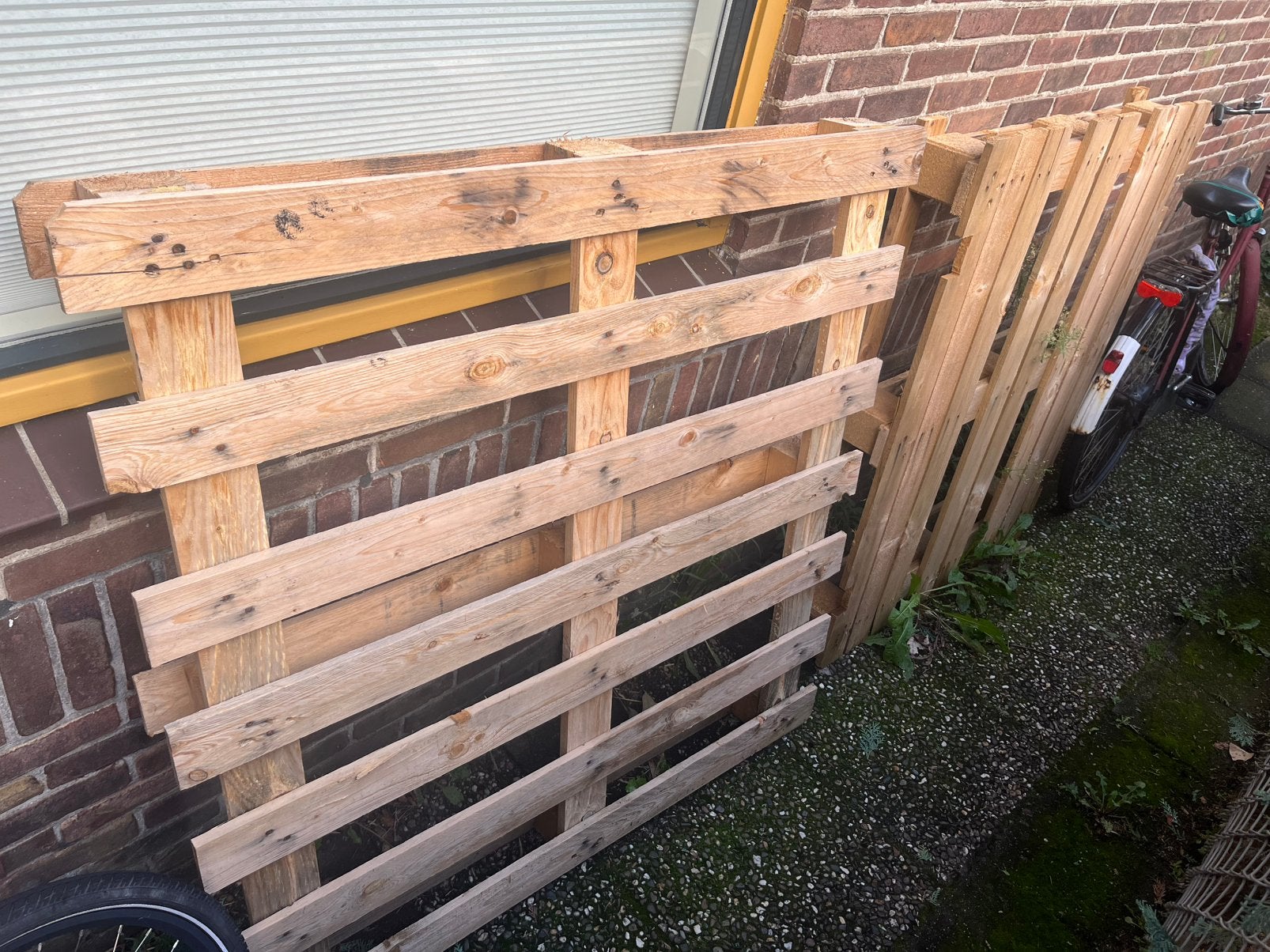 2x europallet (andere afmeting), Doe-het-zelf en Verbouw, Ophalen, Zo goed als nieuw, Pallet, Minder dan 200 cm