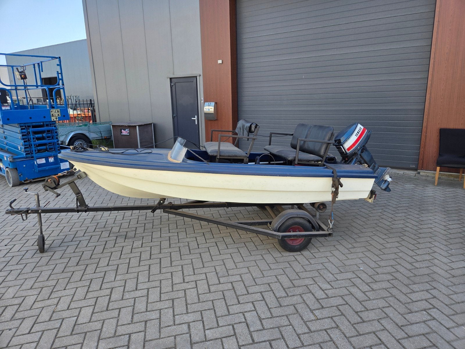 Yamaha 15pk boot, ca. 350x145cm, Watersport en Boten, Ophalen, 10 tot 30 pk, Gebruikt, Buitenboordmotor