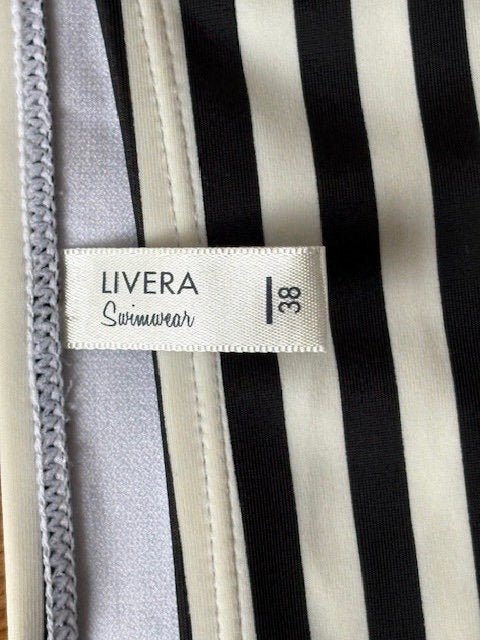 Zwart/Off White gestreepte dames bikini broek, nieuw, Overige typen, Meerkleurig, Nieuw, Ophalen of Verzenden