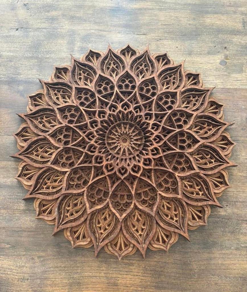 Wanddecoratie Mandala, Ophalen, Zo goed als nieuw, Glas of Kopje