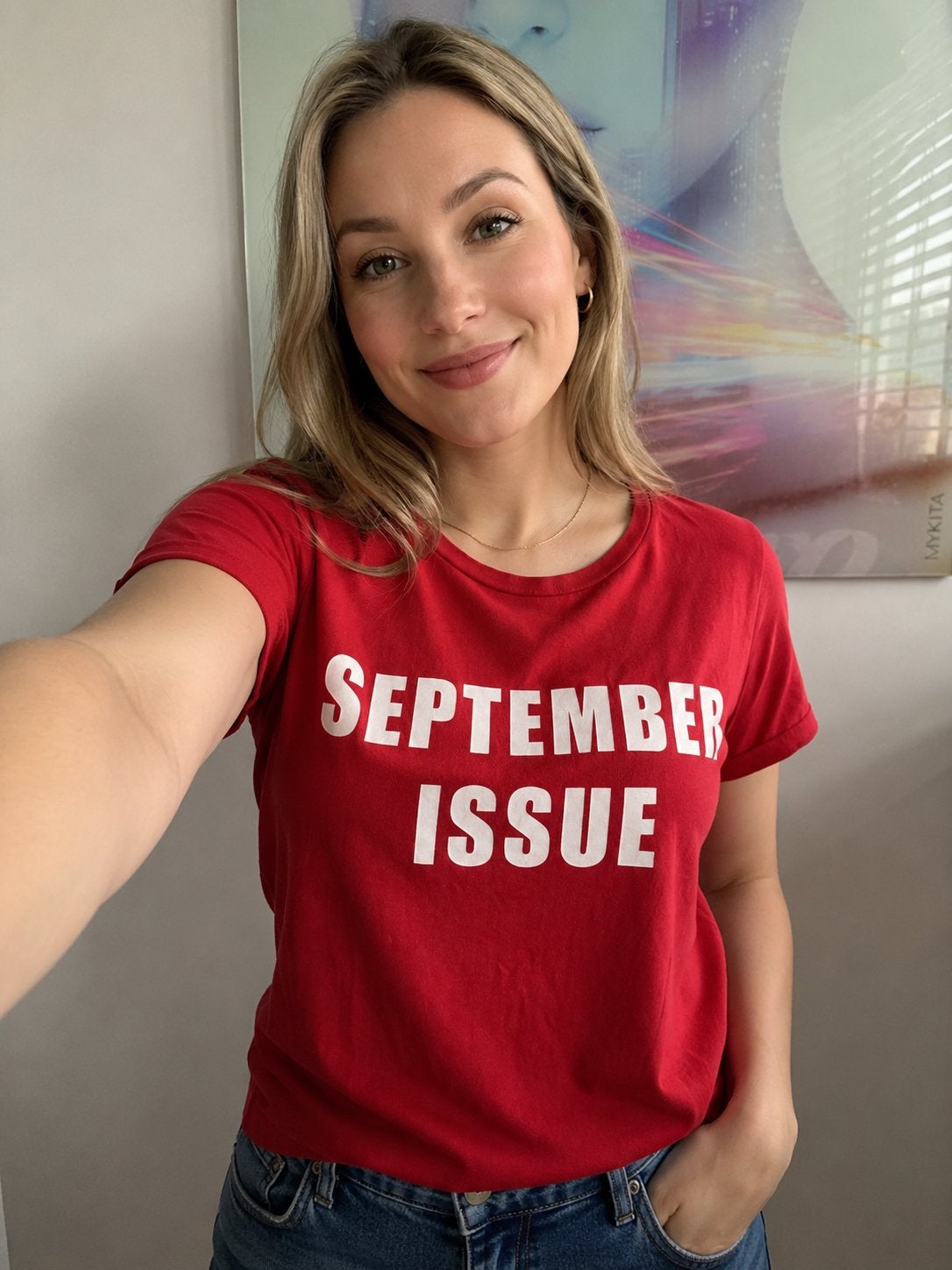 Nikkie 'September Issue' T-shirt - Rood, Maat 38 (M), Maat 38/40 (M), Verzenden, Zo goed als nieuw, Korte mouw