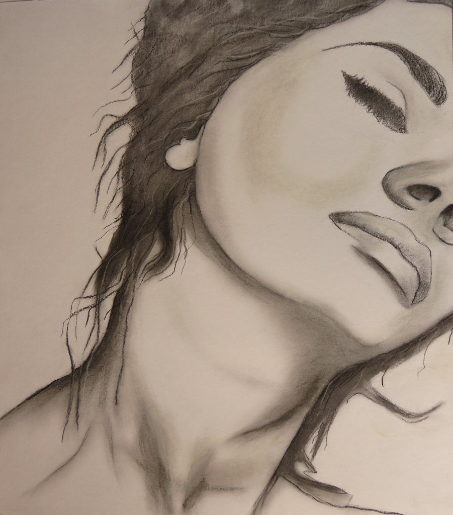 houtskool tekening Sophia Loren 82x71cm, Ophalen of Verzenden