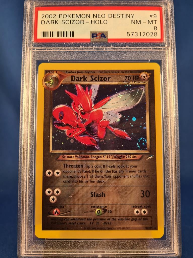 Dark Scizor 9/105 - Neo Destiny (PSA 8), Verzenden, Gebruikt