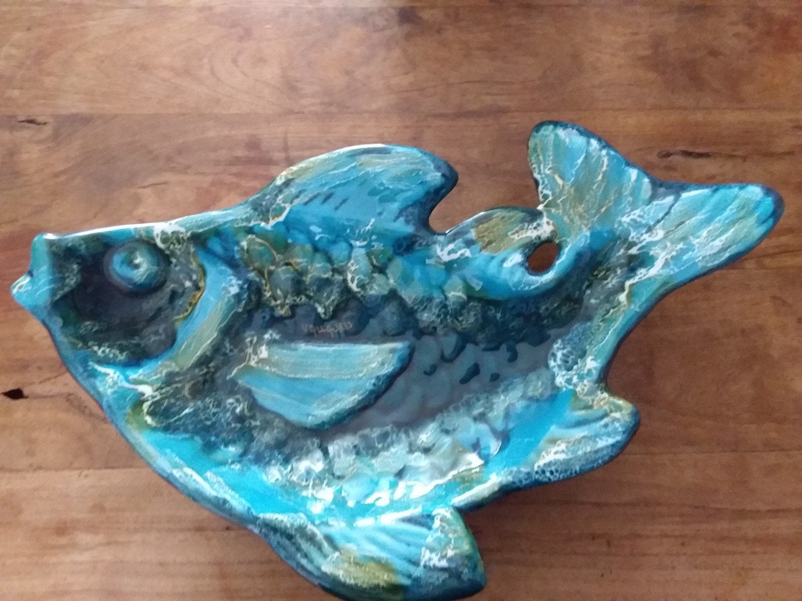 Vintage Vallauris Visvormige Schaal - Uniek Design XXL FORMA, Antiek en Kunst, Ophalen