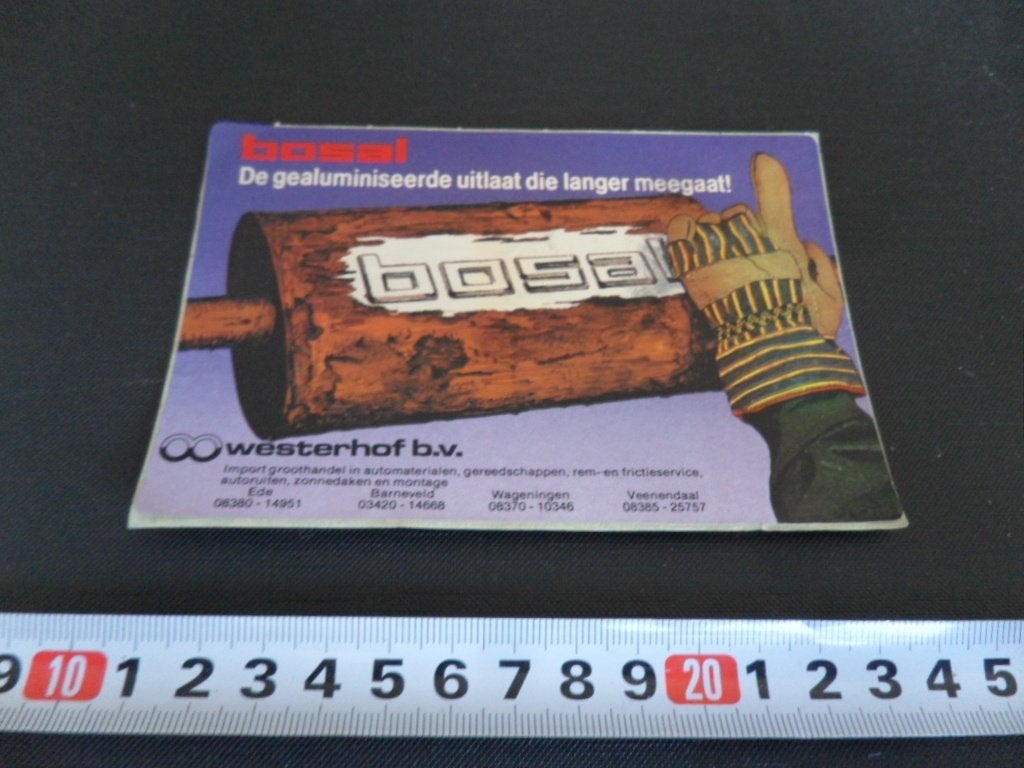 sticker BOSAL westerhof bv ede barneveld wageningen veenenda, Ophalen, Zo goed als nieuw