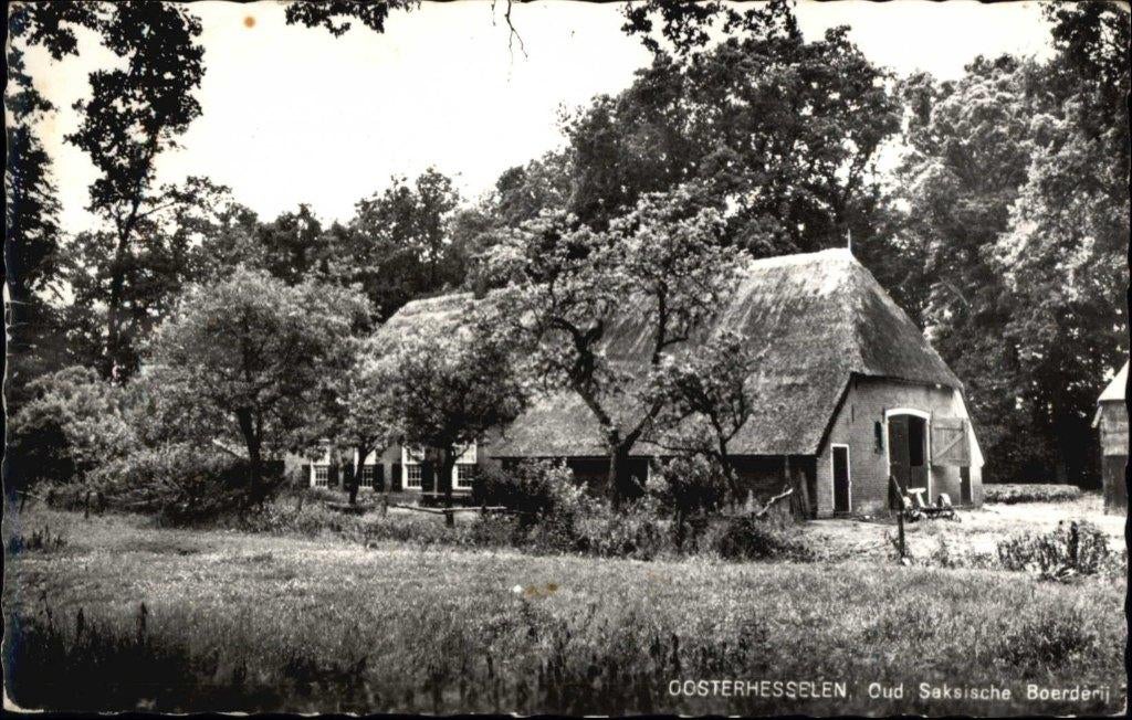 Oosterhesselen (Dr.) Oude Saksische Boerderij 1966., Verzenden, 1960 tot 1980, Gelopen, Drenthe