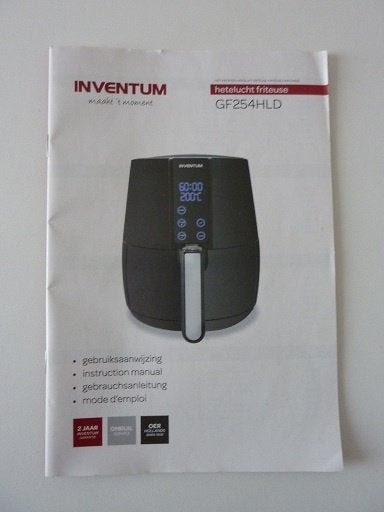 airfryer inclusief kookboek voor hetelucht friteuse Inventum, Ophalen, Nieuw, Airfryer