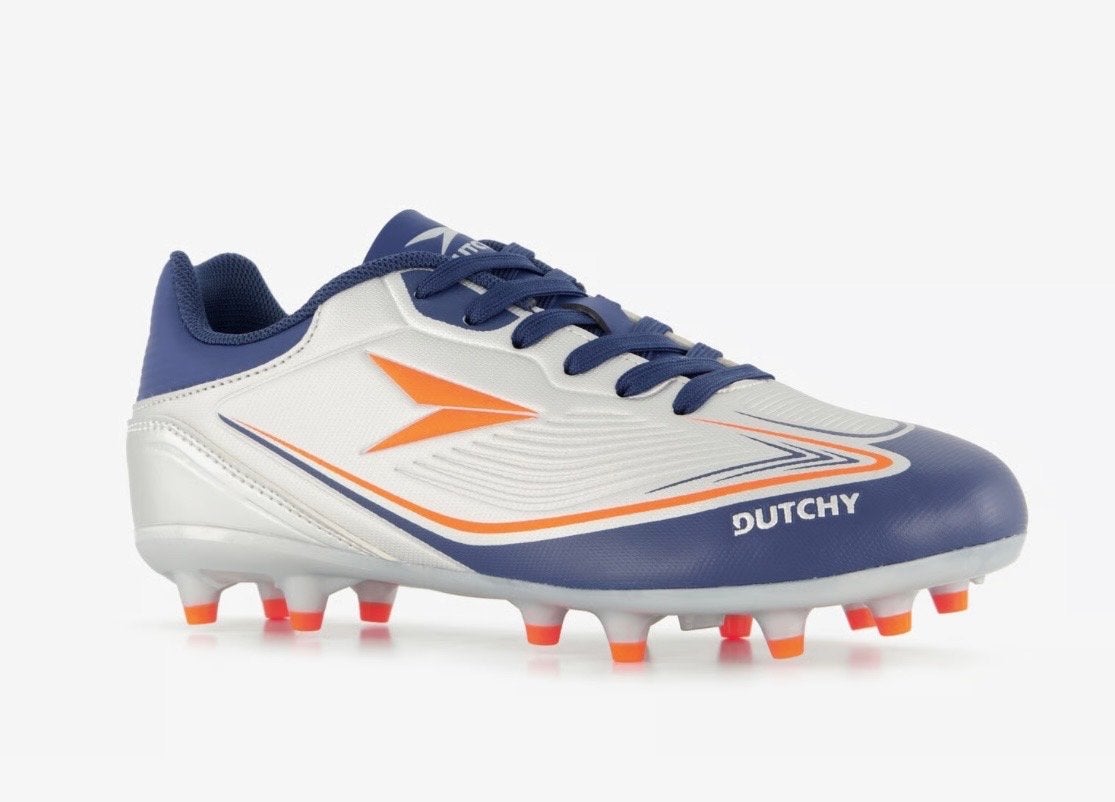 Nieuwe Dutchy FG voetbalschoenen grijs-blauw, maat 34, Ophalen of Verzenden, Nieuw, Schoenen