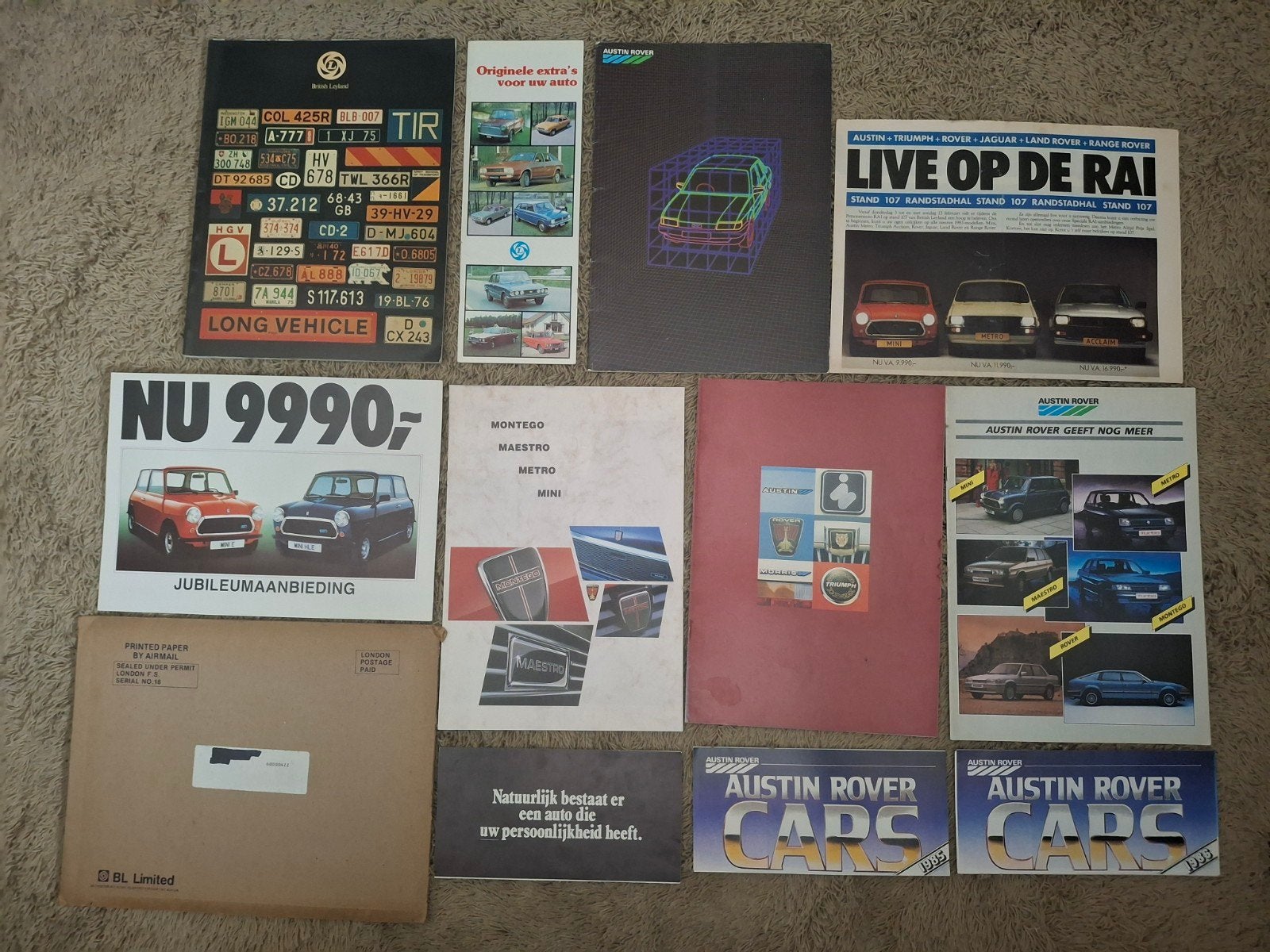 Lot autofolders Leyland/Austin diverse, Verzenden, Overige merken