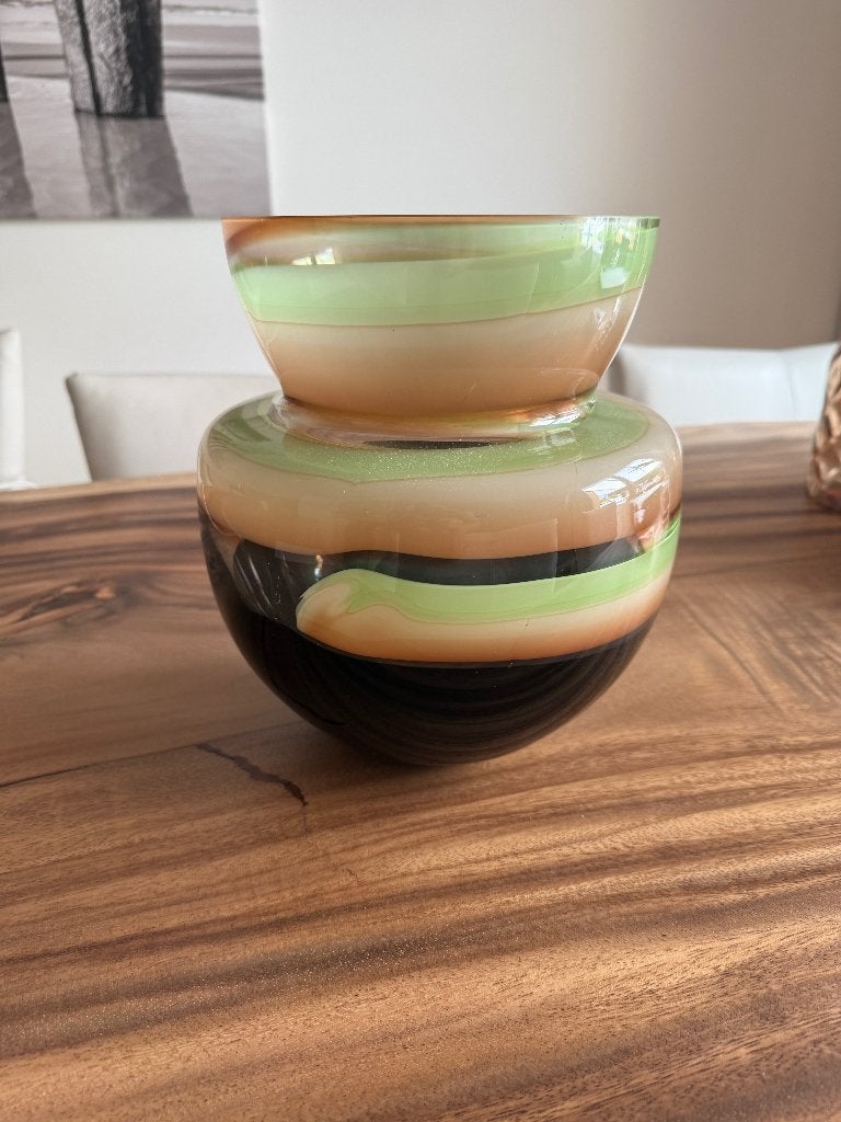 Te koop: Design vaas/pot, 26 cm, Meerkleurig, Ophalen of Verzenden, Glas