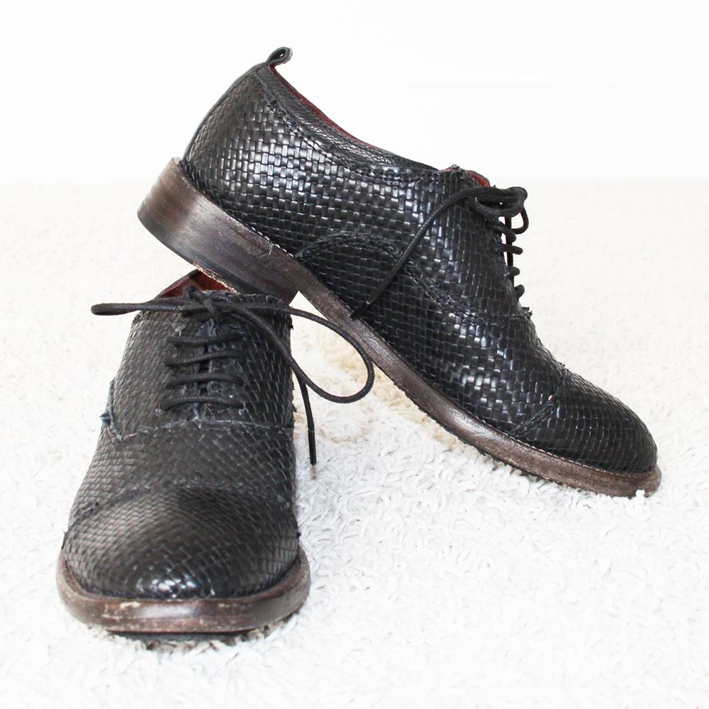 Prachtige Leren Allan K Schoenen (Maat 39) € 75,-, Schoenen met lage hakken, Zwart, Allan K, Ophalen of Verzenden