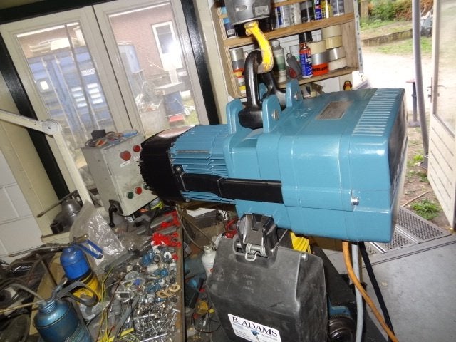 DEMAG ketting takel type dkun 1600 met elektra loopkat, Doe-het-zelf en Verbouw, Lieren en Takels, Ophalen of Verzenden, Zo goed als nieuw
