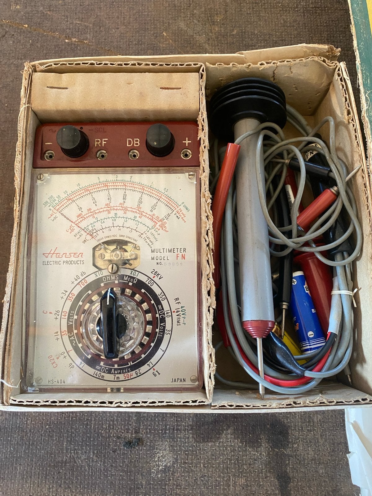 Vintage Hansen Multimeter Model FN met accessoires, Ophalen, Gebruikt, Multimeter