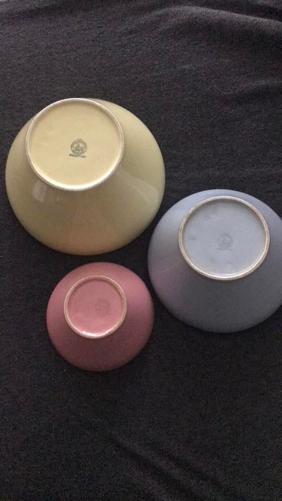 3-Delige set Regout pastel nestschalen, Ophalen of Verzenden