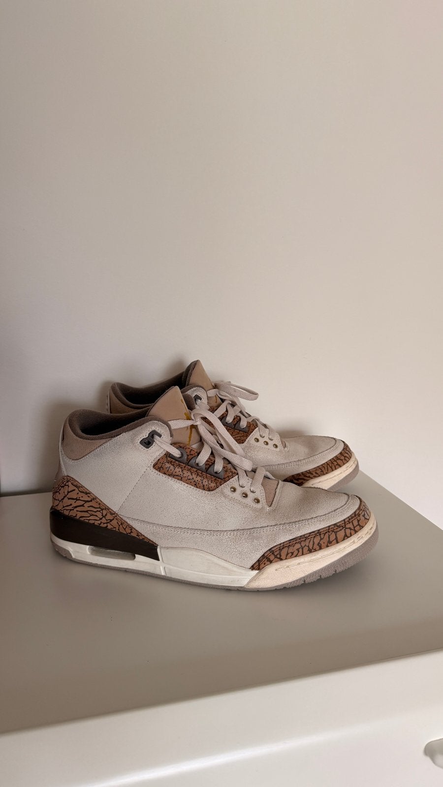 Nike Air Jordan 3, Ophalen of Verzenden, Gedragen, Bruin, Sneakers of Gympen