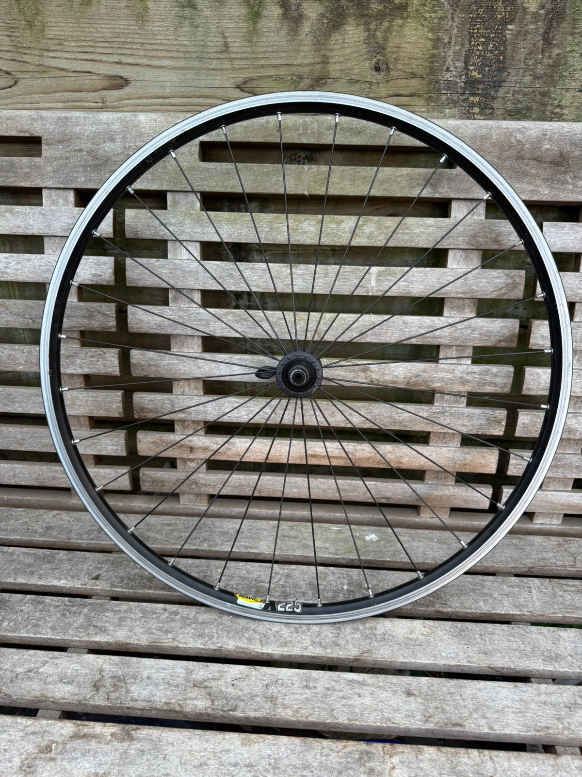 Mavic 255 Radiaal gespaakt MTB-voorwiel voor velgremmen, Gebruikt, Aluminium, Mountainbike, Ophalen