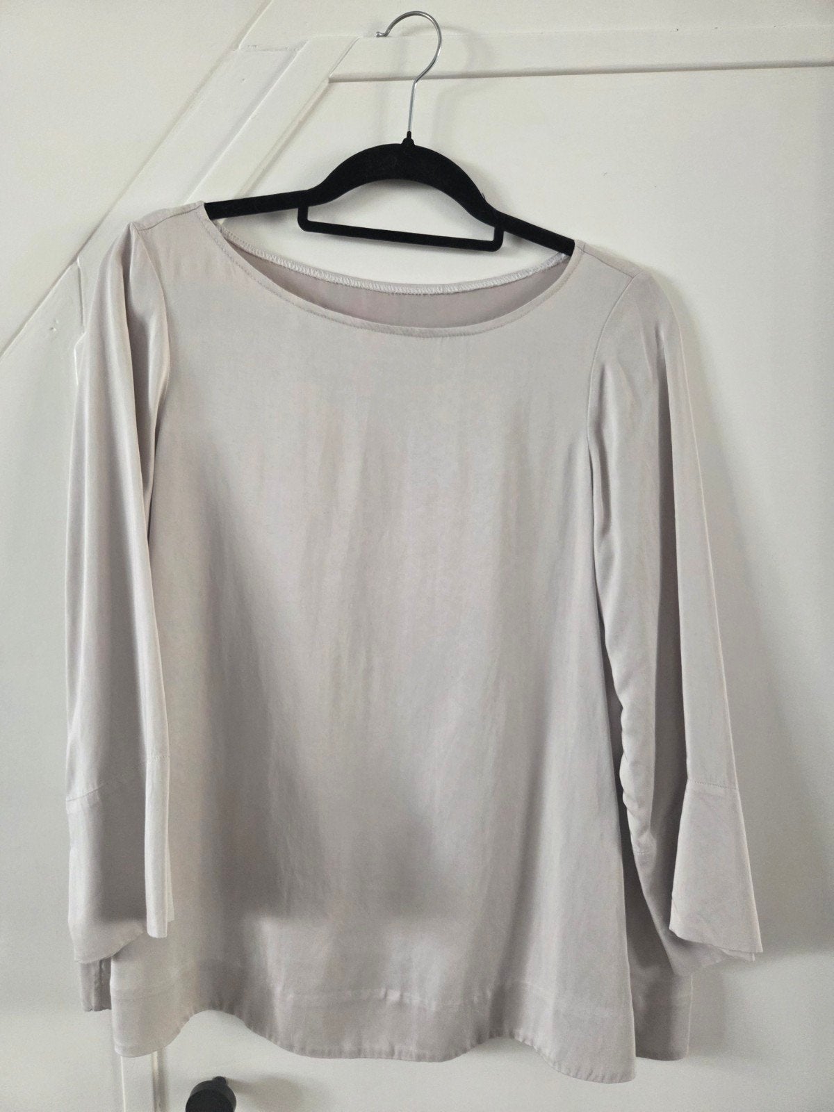 COS katoenen top | lichtgrijs | flared fit | S, COS, Ophalen of Verzenden, Zo goed als nieuw, Maat 36 (S)