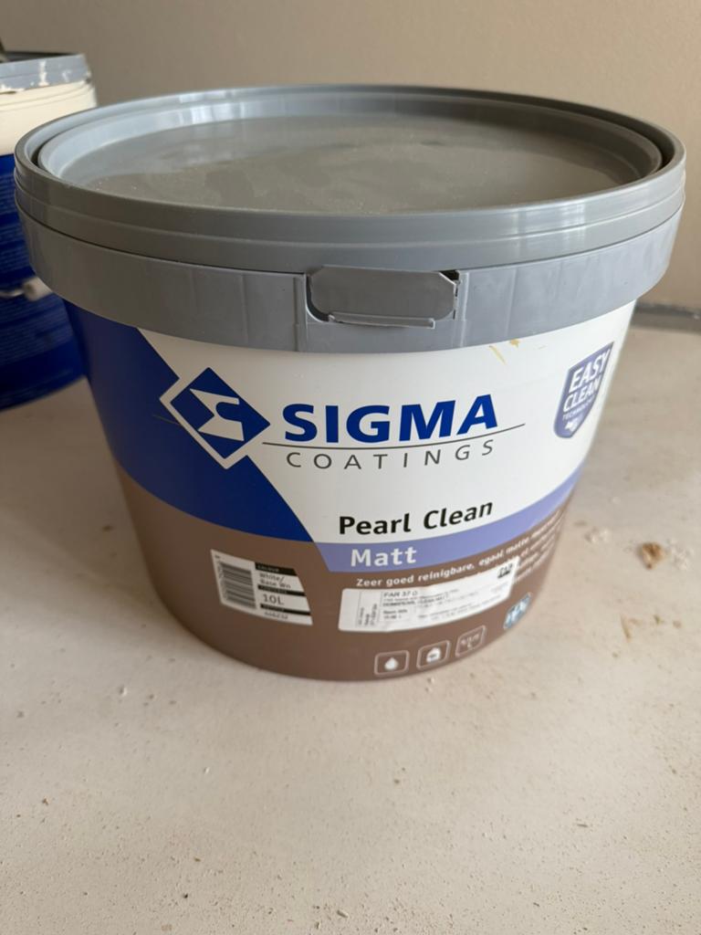 Nieuwe 10 liter emmer Pearl clean matt, 10 tot 15 liter, Ophalen of Verzenden, Zo goed als nieuw, Wit