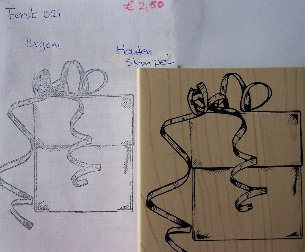 Feest 021 Houten stempel, Ophalen of Verzenden, Zo goed als nieuw, Houten stempel