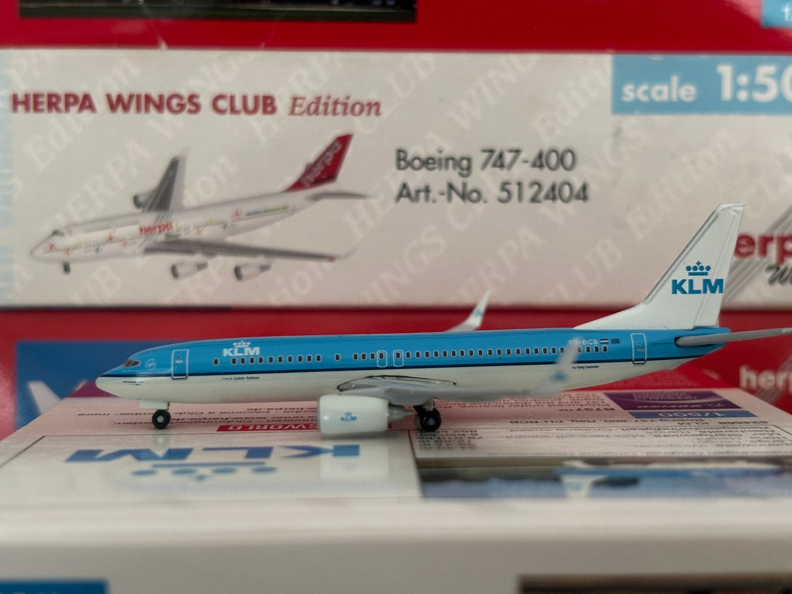 Herpa Wings KLM Boeing 737-800 1/500, Ophalen of Verzenden, Zo goed als nieuw, Schaalmodel