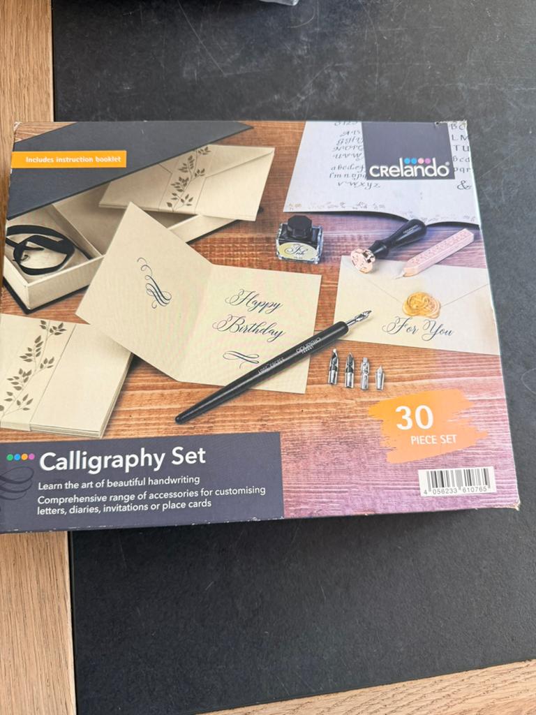 Calligrafie set ongebruikt in de doos, Ophalen of Verzenden, Nieuw