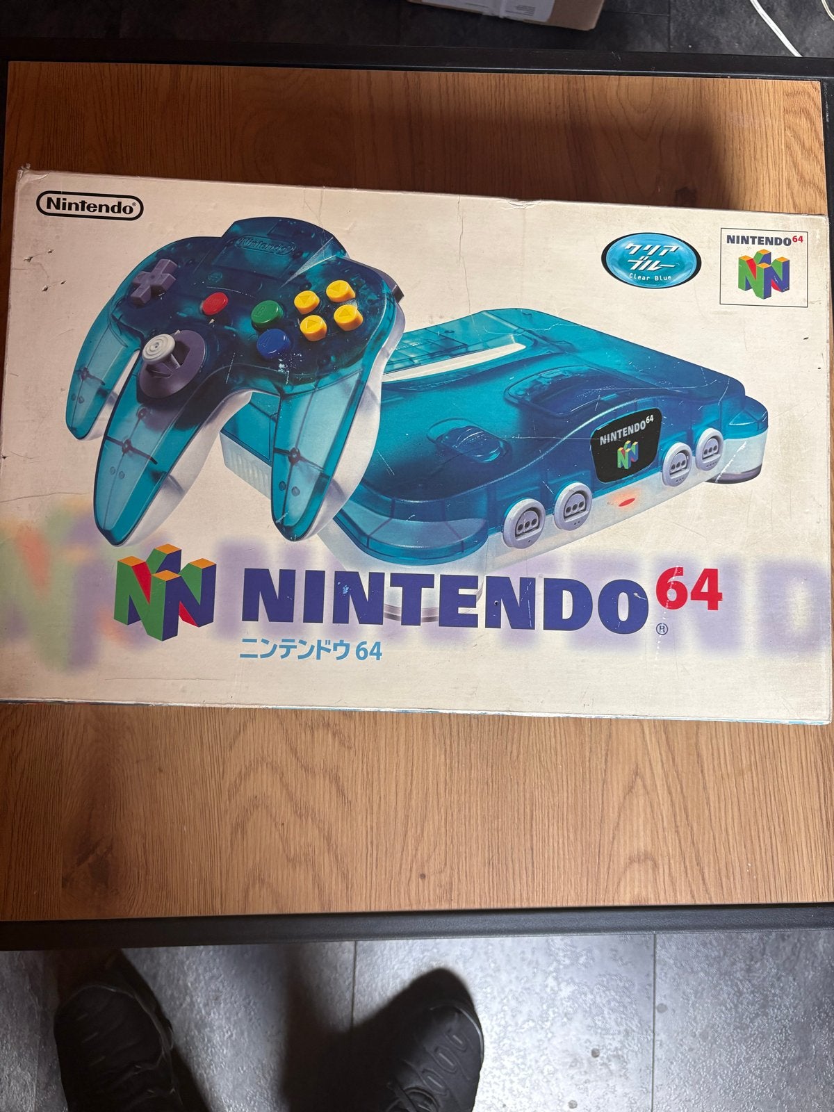 Nintendo 64 Ice Blue japanse versie, Met games, ., Ophalen of Verzenden, Zo goed als nieuw