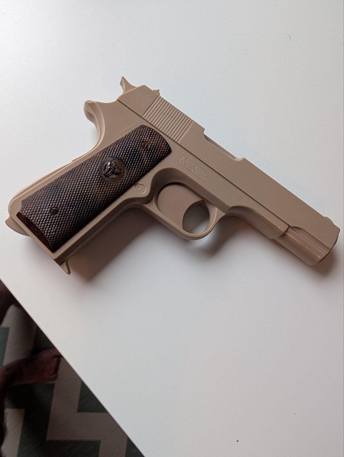 Vintage Edison Giocattoli Jaquarmatic M1911 Speelgoedpistool, Ophalen of Verzenden, Gebruikt, Jongen of Meisje