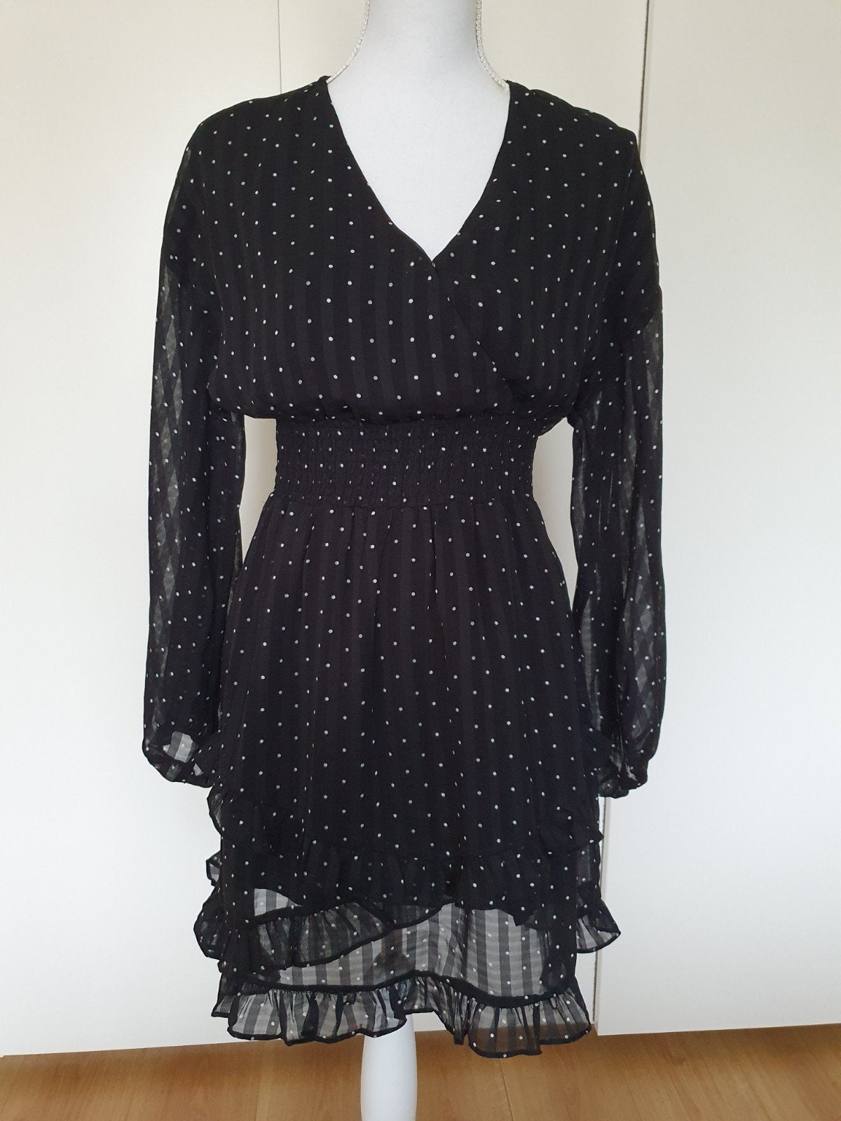 Zwart met witte dots jurkje van My Jewellery maat S, Kleding | Dames, My Jewellery, Zwart, Ophalen of Verzenden, Zo goed als nieuw