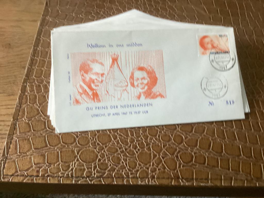 No1961 Koninklijk 27-4-1967 Nederland jaargangen fdc 1963, Postzegels en Munten, Postzegels | Eerstedagenveloppen, Ophalen, Onbeschreven