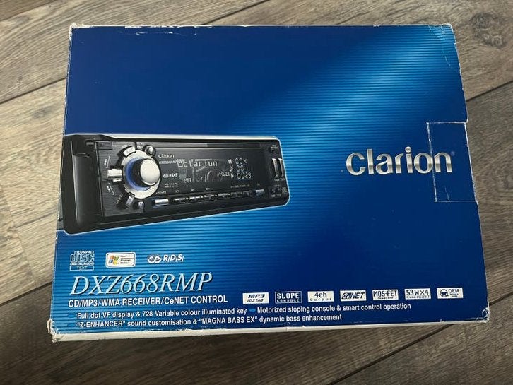 Clarion DXZ668RMP autoradio CD/MP3 compleet in doos ZGAN., Ophalen of Verzenden, Zo goed als nieuw