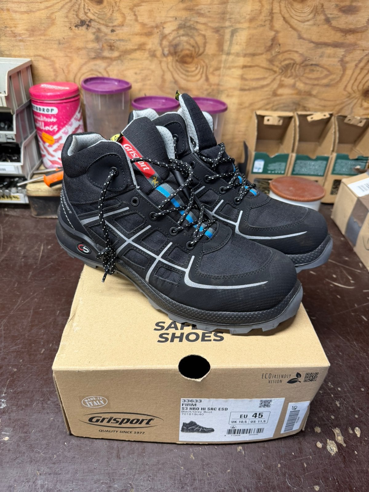 Grisport werk bouw schoenen nieuw maat 45 zwart/grijs, Ophalen of Verzenden, Nieuw