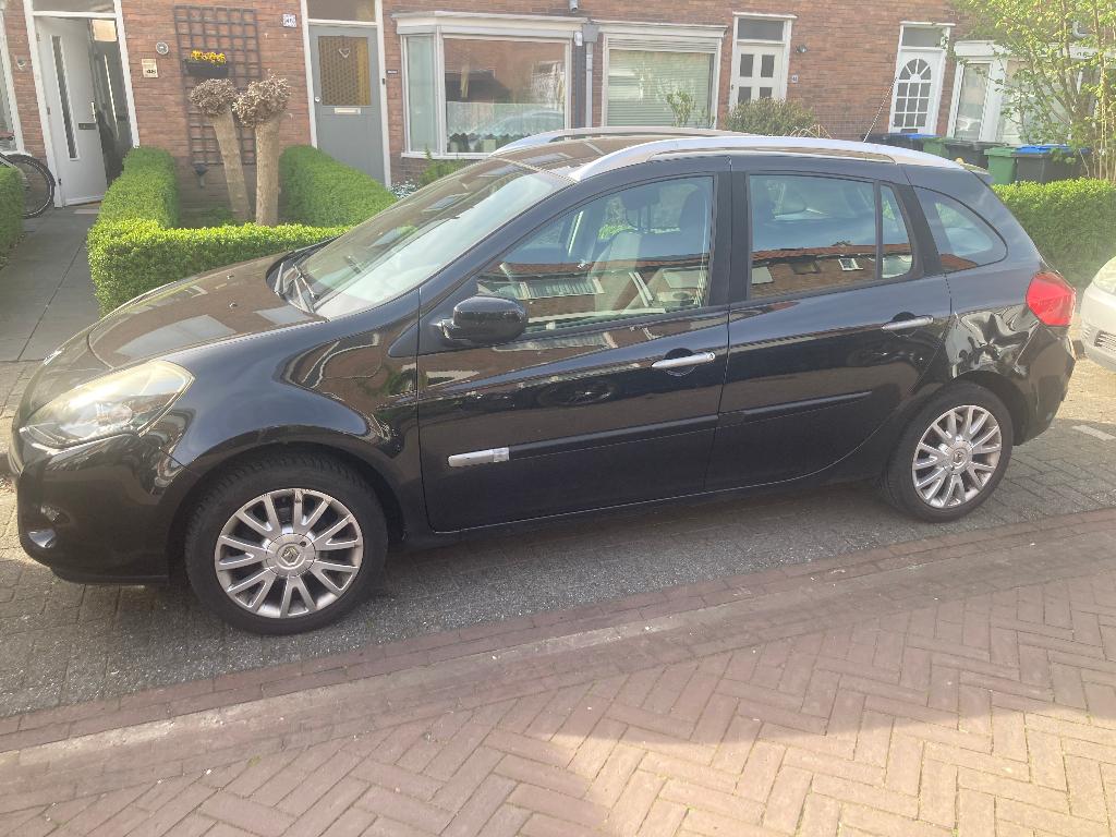 Renault Clio 1.2 TCE Estate 2009 Zwart Dynamique, Auto's, Voorwielaandrijving, Zwart, 4 cilinders, 1095 kg