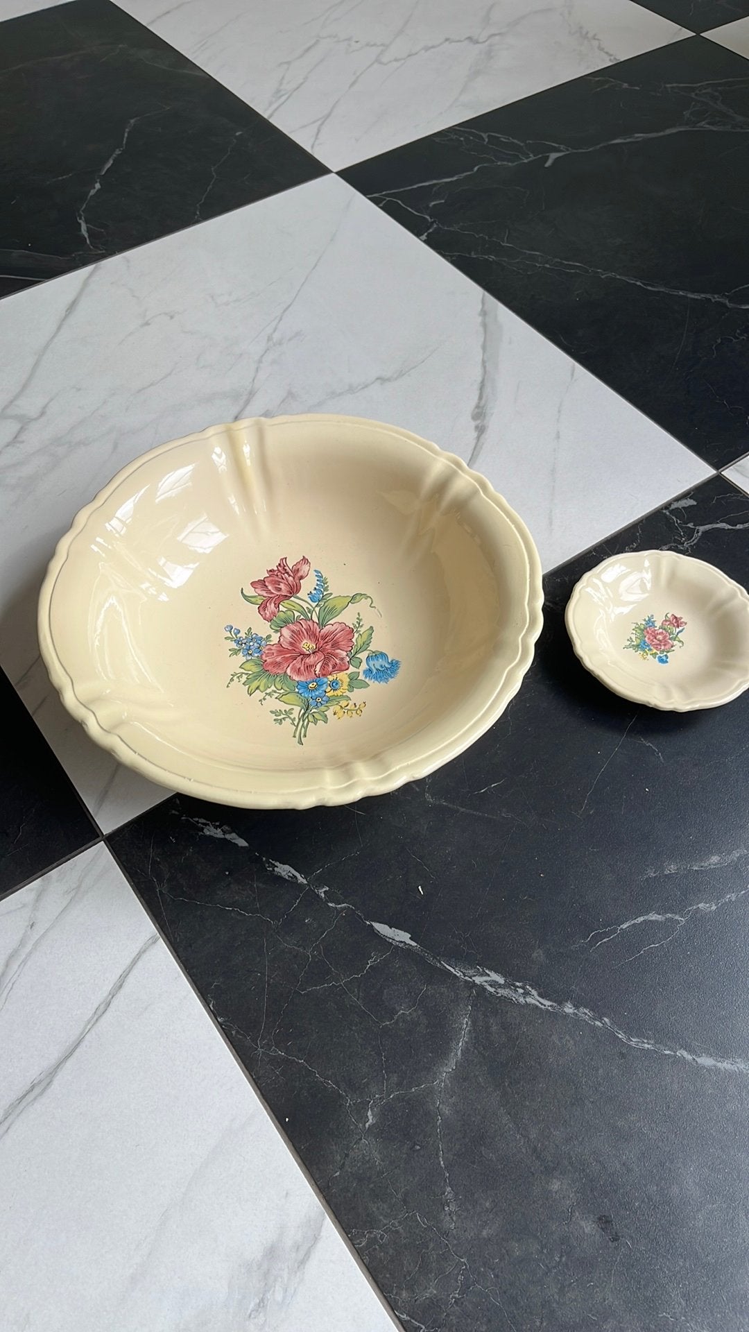 Lampet stel schalen ‘Delfts art’, Ophalen