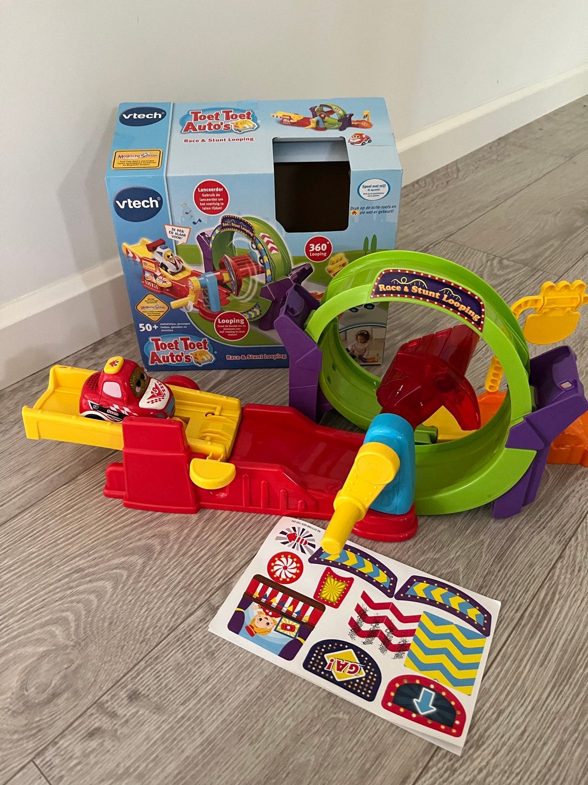 Vtech Toet Toet Auto's Race & Stunt Looping, Racebaan, Zo goed als nieuw, Met looping, Elektrisch