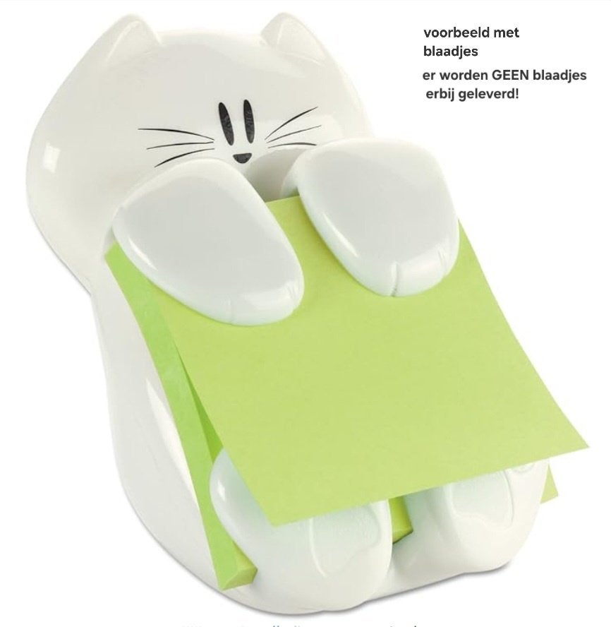 Post-it Sticky Z-note-dispenser - witte kat - zonder blaadje, Ophalen of Verzenden, Zo goed als nieuw
