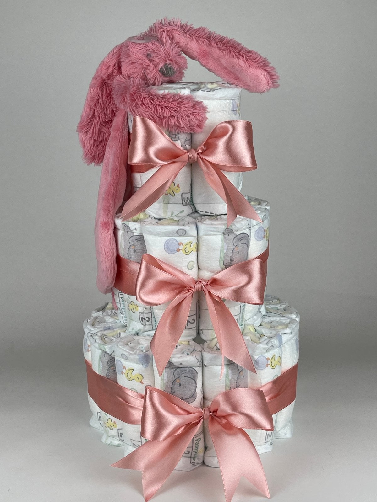 Luiertaart happy horse tut konijn richie deep pink d p roze, Ophalen of Verzenden, Nieuw, Kraamcadeau