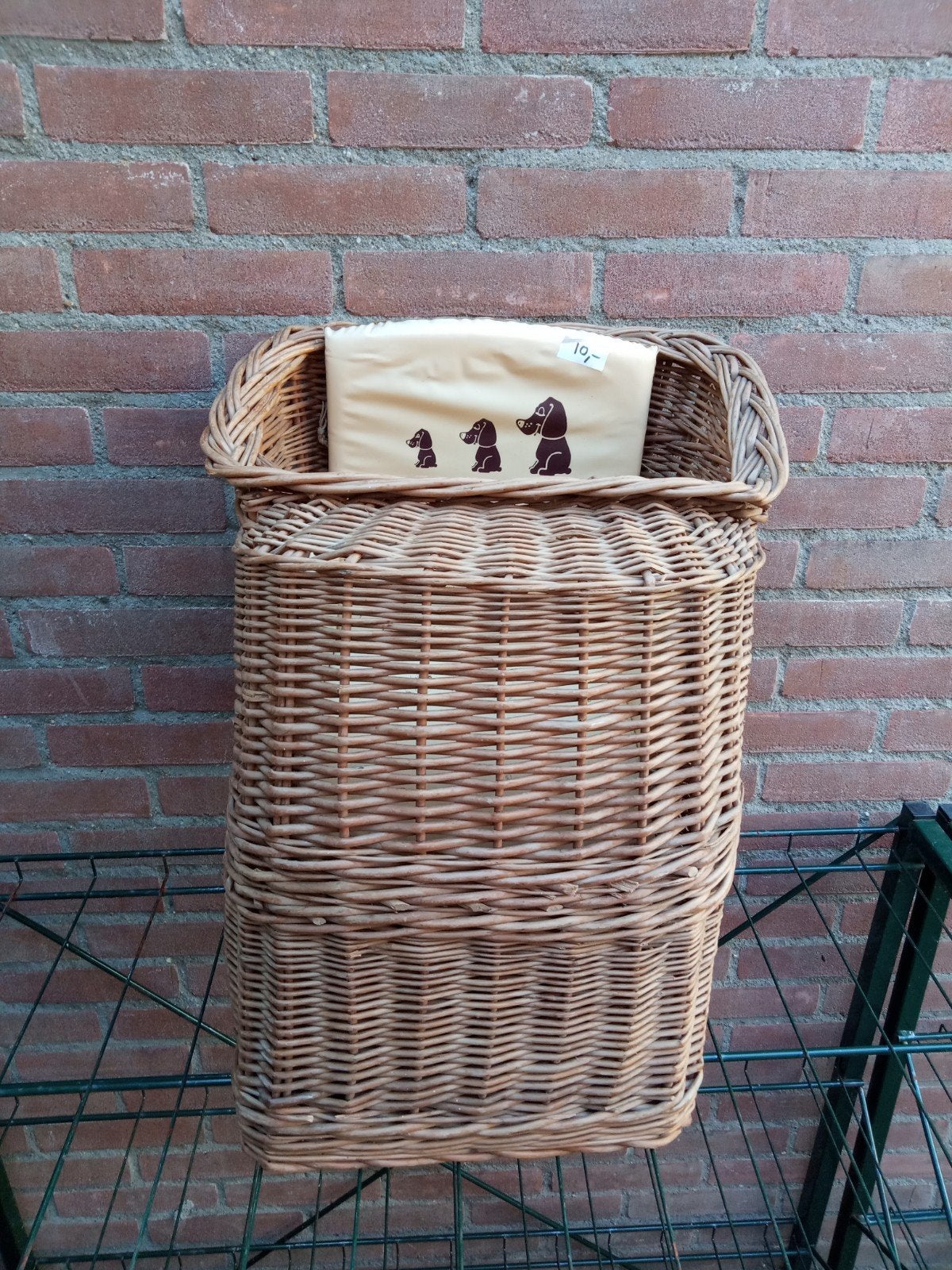 Vintage Rotan fietsmand / kinderzitje voor kind, Ophalen, Gebruikt, Fietsmand