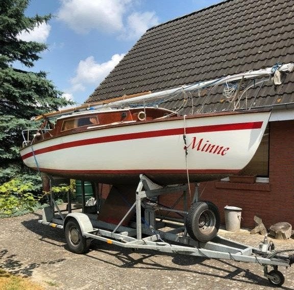 Zeilboot Kolibri met kajuit, zeilklaar, Watersport en Boten, Ophalen, Gebruikt, 100 cm, 6 pk