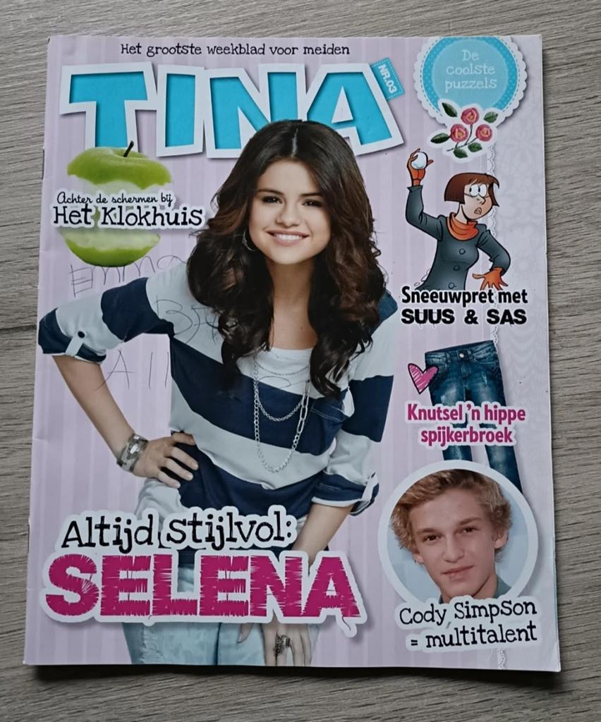 Tina Magazine - Selena Gomez cover, Verzenden, Gelezen, Damesbladen